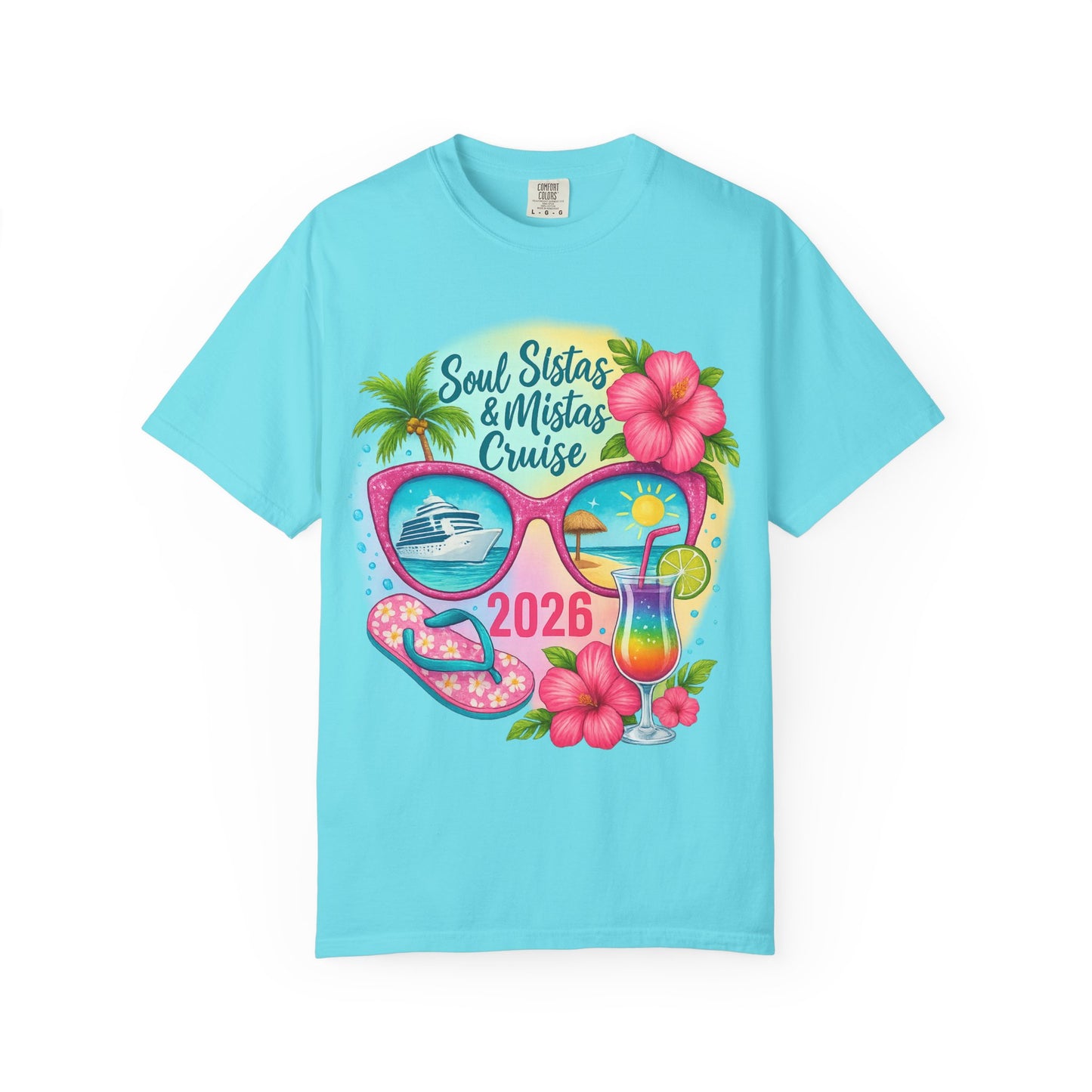Soul Sistas & Mistas Cruise 2026 T-Shirt, Vacation Shirt, Summer Tee, Beachwear, Funny Cruise Gift, Unisex Graphic Tee
