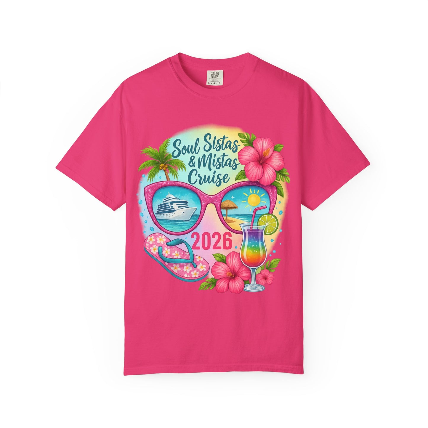 Soul Sistas & Mistas Cruise 2026 T-Shirt, Vacation Shirt, Summer Tee, Beachwear, Funny Cruise Gift, Unisex Graphic Tee