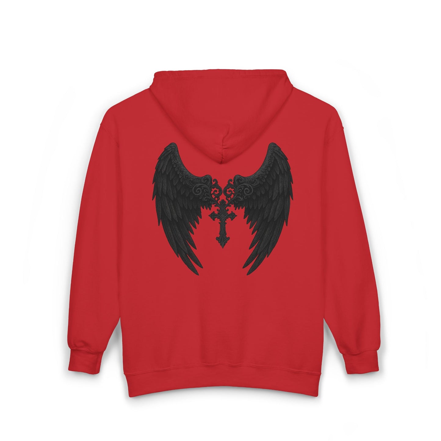 Gothic Wings Full Zip Hoodie, Unisex Heavy Blend Sweatshirt, Gift for Him/Her, Casual Wear, Gothic Style, Cozy Jacket