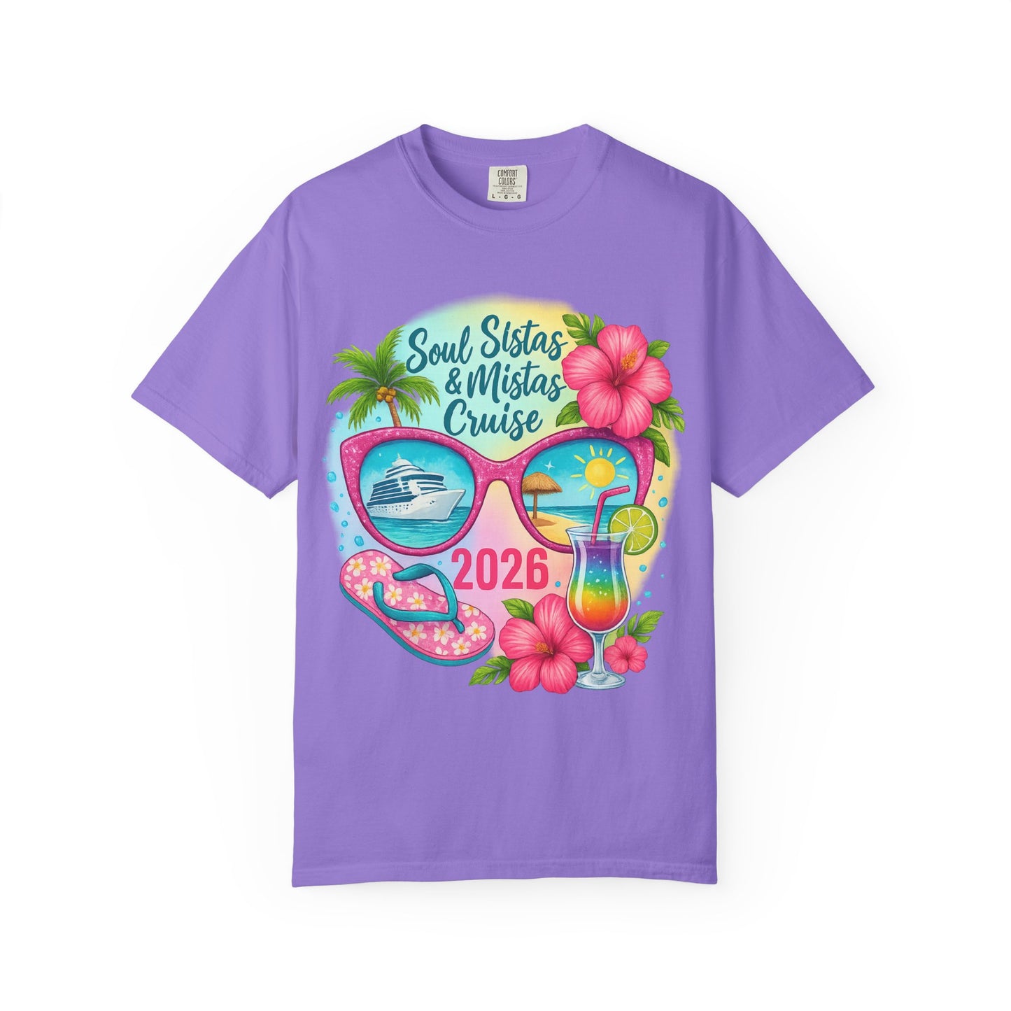 Soul Sistas & Mistas Cruise 2026 T-Shirt, Vacation Shirt, Summer Tee, Beachwear, Funny Cruise Gift, Unisex Graphic Tee