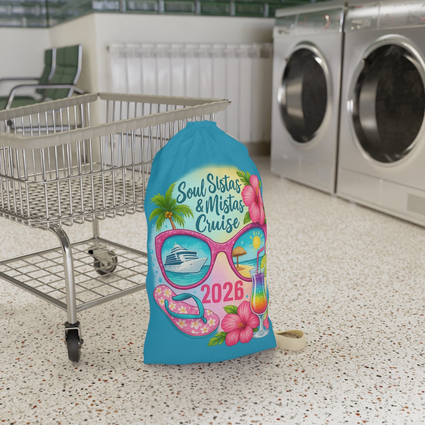 Soul Sistas and Mistas Cruise 2026 Laundry Bag | Beach Bag, Vacation Essential, Gift for Friends, Summer Travel, Nautical Theme