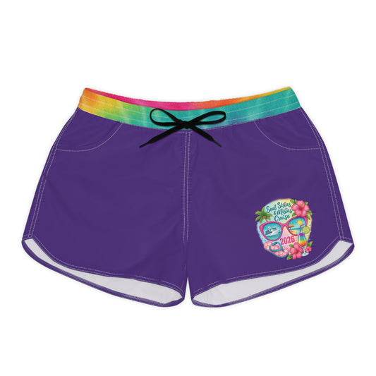 Copy of Copy of Copy of Soul Sistas and Mistas Cruise 2026 Vibrant Tie-Dye Women’s Casual Shorts, Trendy Summer Shorts, Festival Wear, Beach Outfit, Comfortable Lounge Shorts