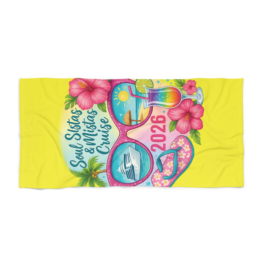 Soul Sistas and Mistas Cruise Beach Towel (Yellow)