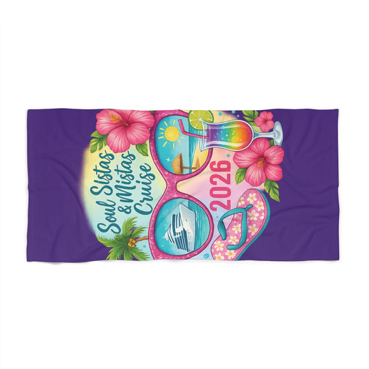 Soul Sistas and Mistas Cruise Beach Towel (Purple)