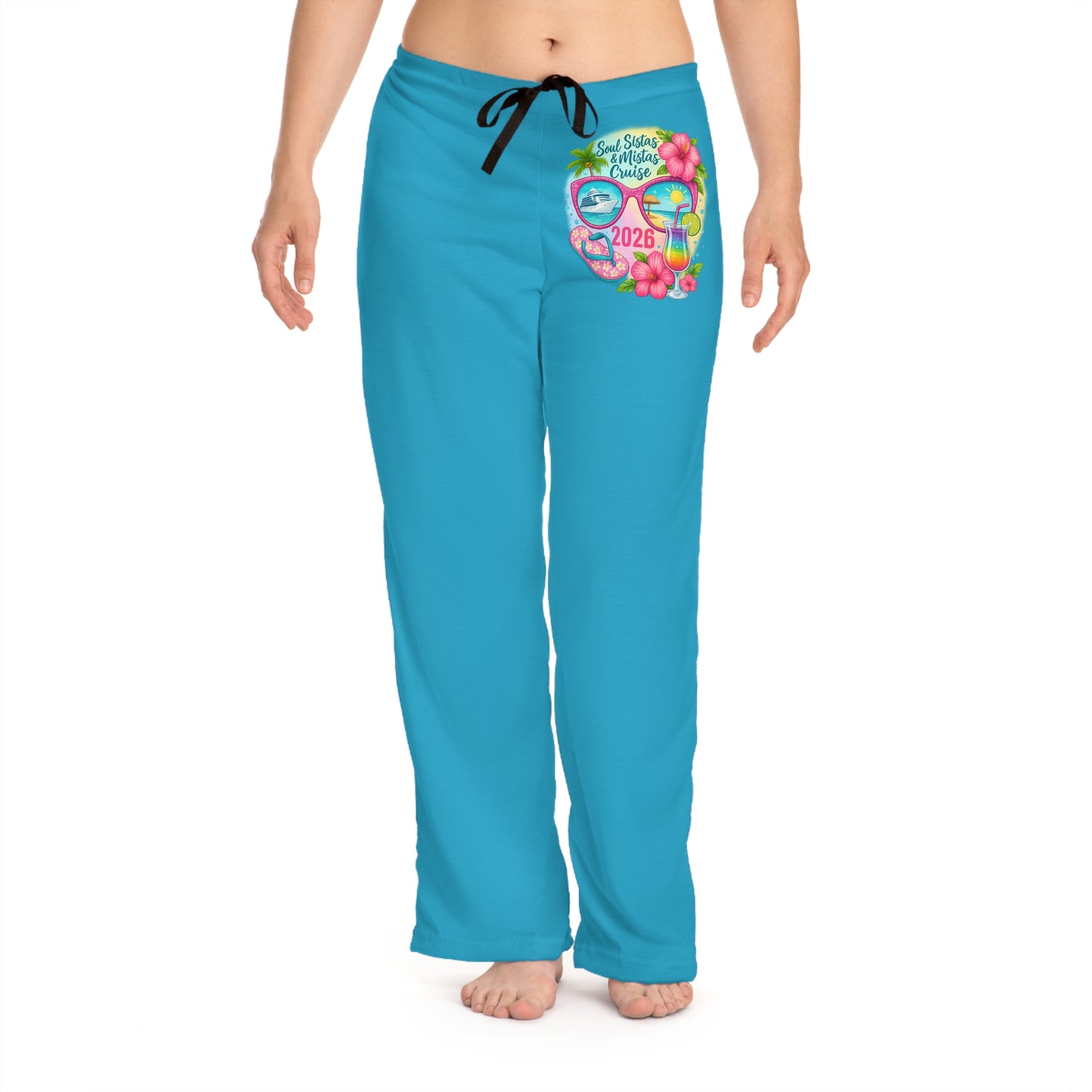 Soul Sistas and Mistas Cruise 2026 (Blue) Chic Women's Pajama Pants - Cozy Soul Sister Lounge Wear, Sleep Pants, Gift for Her, Relaxation Pants, Self-Care Essentials