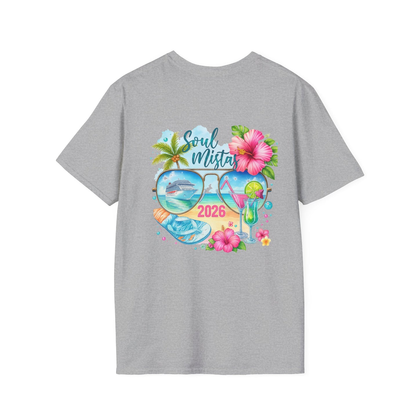 Soul Mistas Cruise 2026 Tropical Anchor T-Shirt, Beach Vibe Tee, Summer Vacation Top, Gift for Nautical Lovers, Travel Themed Shirt