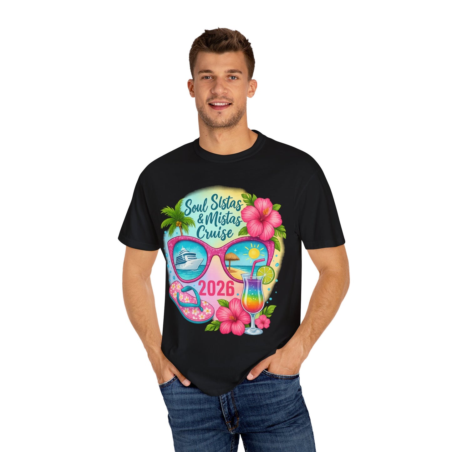 Soul Sistas & Mistas Cruise 2026 T-Shirt, Vacation Shirt, Summer Tee, Beachwear, Funny Cruise Gift, Unisex Graphic Tee