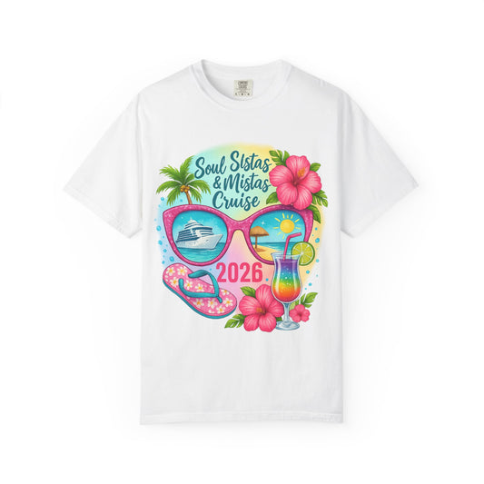 Soul Sistas & Mistas Cruise 2026 T-Shirt, Vacation Shirt, Summer Tee, Beachwear, Funny Cruise Gift, Unisex Graphic Tee