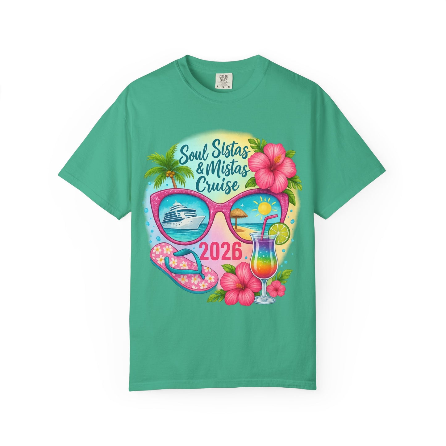 Soul Sistas & Mistas Cruise 2026 T-Shirt, Vacation Shirt, Summer Tee, Beachwear, Funny Cruise Gift, Unisex Graphic Tee