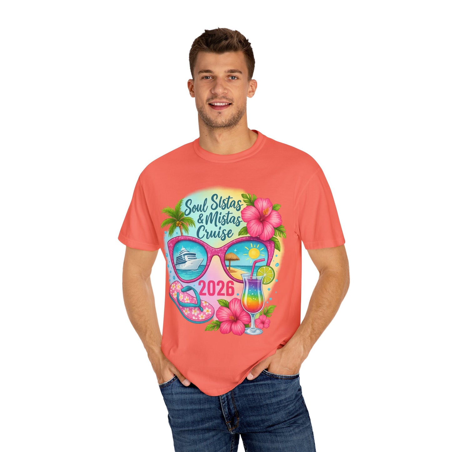 Soul Sistas & Mistas Cruise 2026 T-Shirt, Vacation Shirt, Summer Tee, Beachwear, Funny Cruise Gift, Unisex Graphic Tee