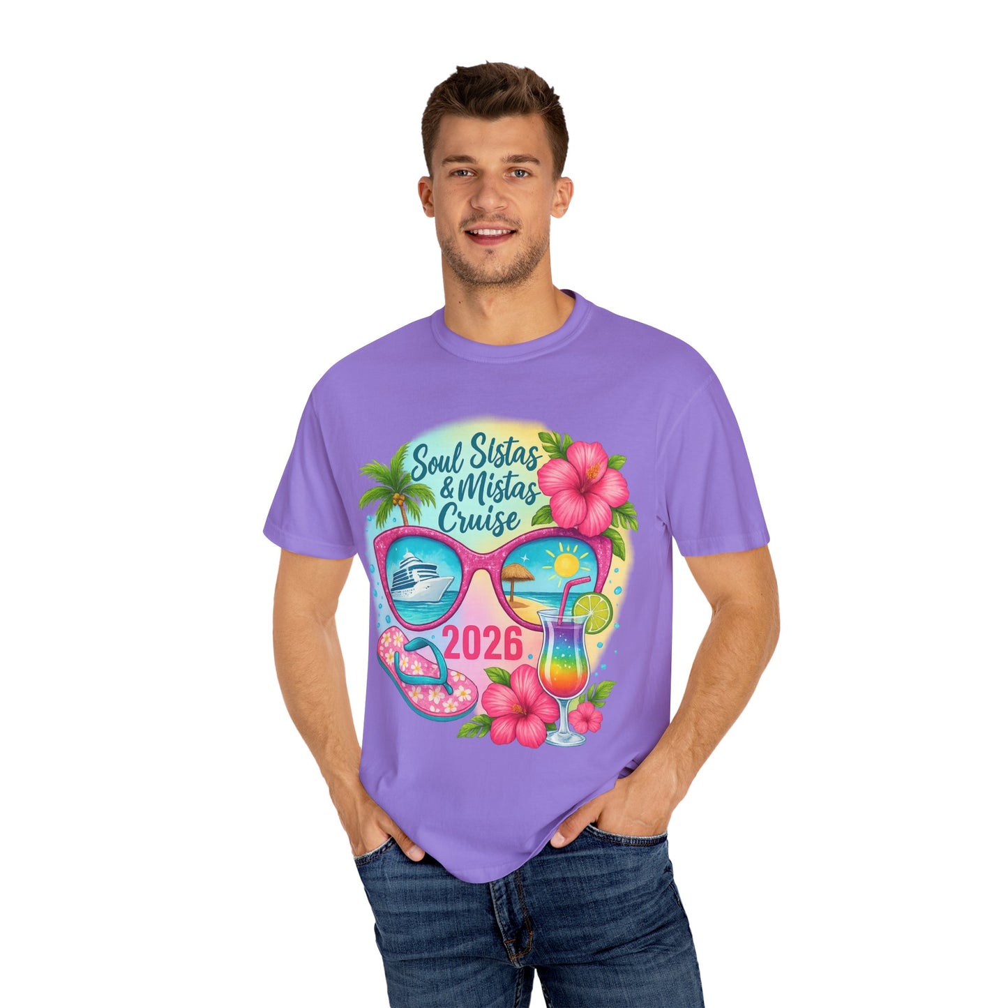 Soul Sistas & Mistas Cruise 2026 T-Shirt, Vacation Shirt, Summer Tee, Beachwear, Funny Cruise Gift, Unisex Graphic Tee
