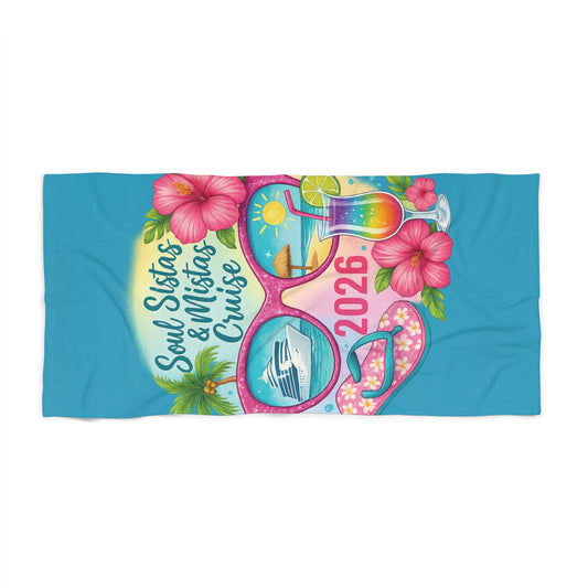 Soul Sistas and Mistas Cruise Beach Towel (Aqua)