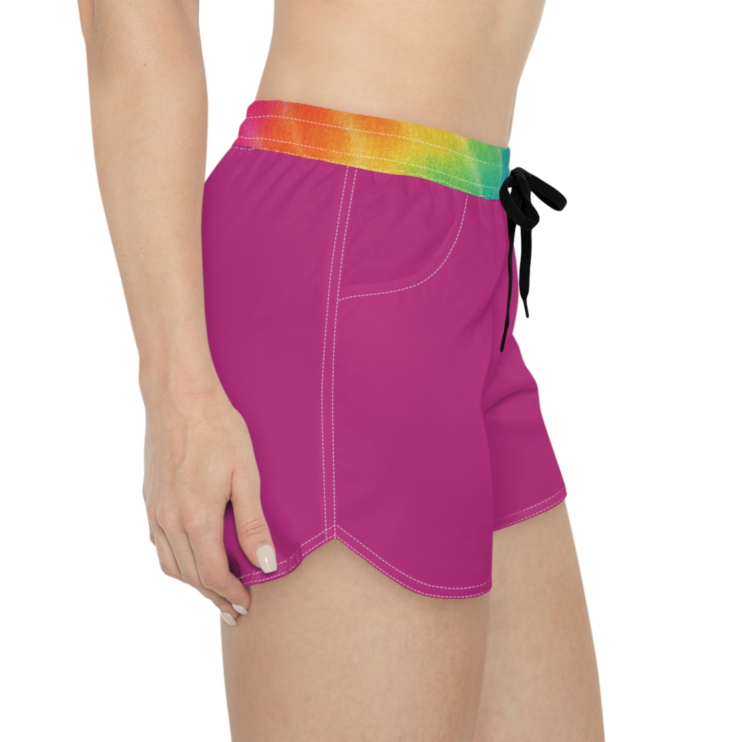Soul Sistas and Mistas Cruise 2026 Vibrant Pink Women’s Casual Shorts, Trendy Summer Shorts, Festival Wear, Beach Outfit, Comfortable Lounge Shorts