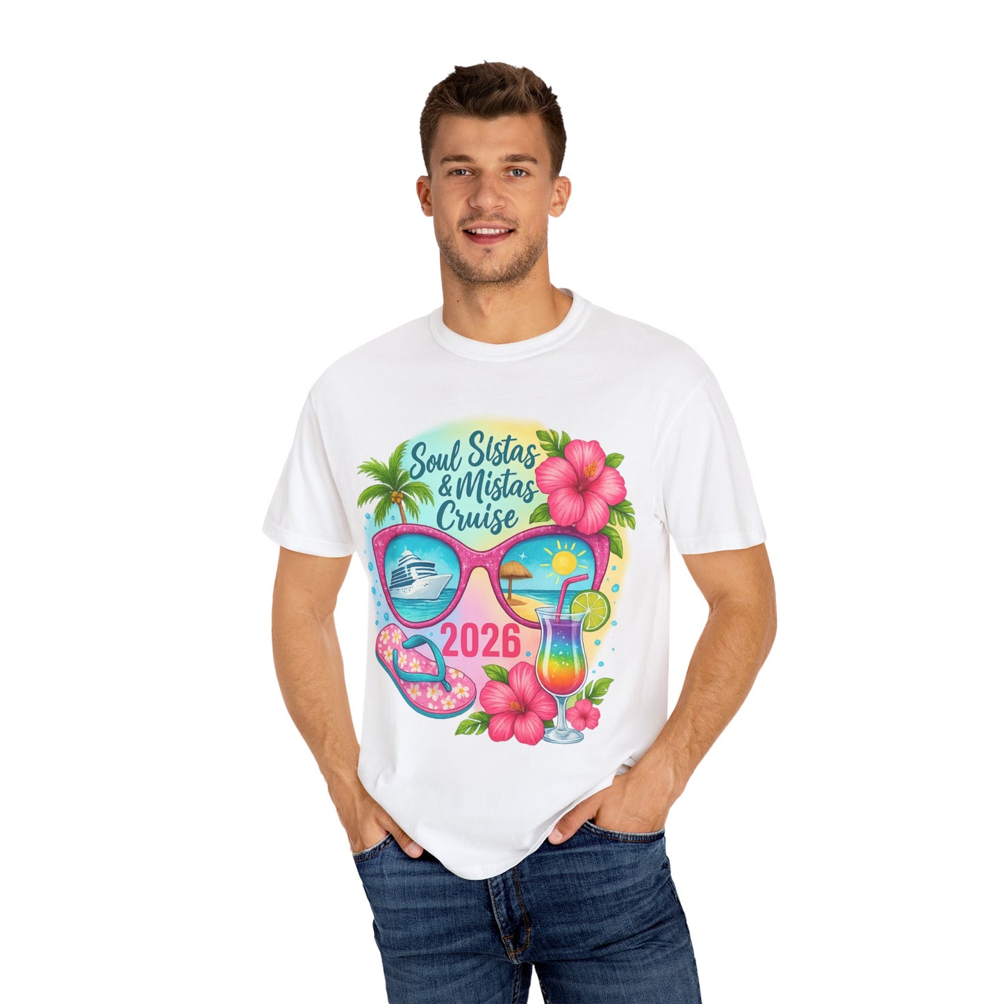 Soul Sistas & Mistas Cruise 2026 T-Shirt, Vacation Shirt, Summer Tee, Beachwear, Funny Cruise Gift, Unisex Graphic Tee