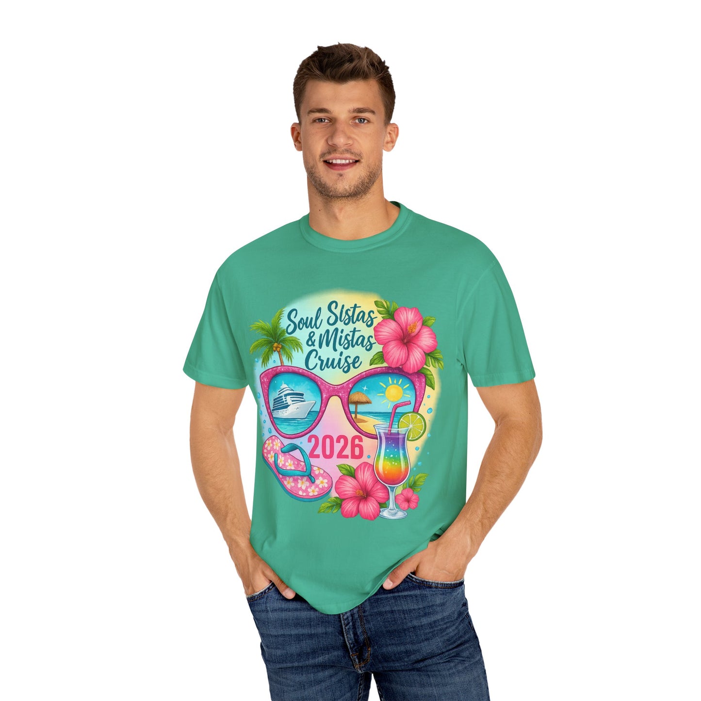 Soul Sistas & Mistas Cruise 2026 T-Shirt, Vacation Shirt, Summer Tee, Beachwear, Funny Cruise Gift, Unisex Graphic Tee