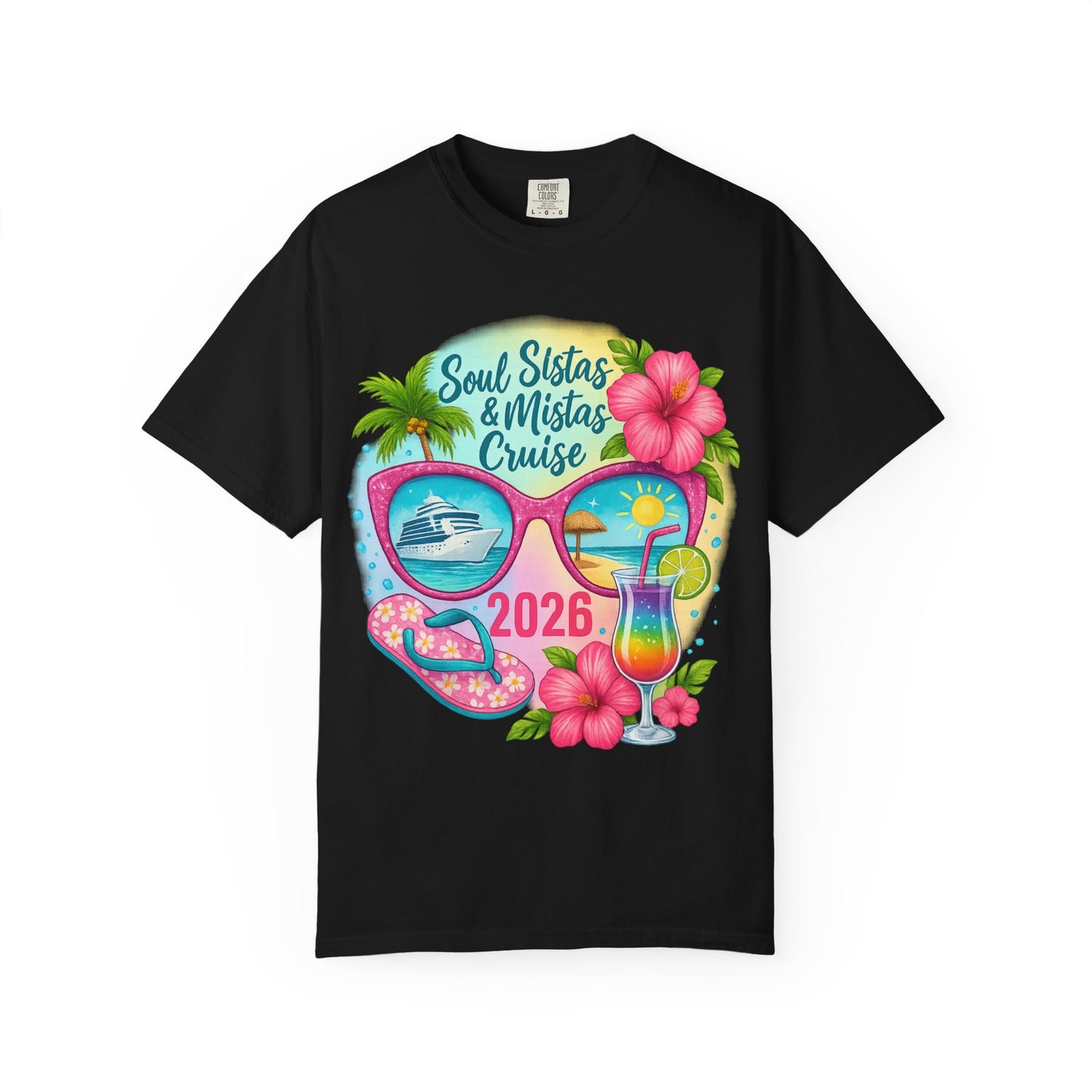 Soul Sistas & Mistas Cruise 2026 T-Shirt, Vacation Shirt, Summer Tee, Beachwear, Funny Cruise Gift, Unisex Graphic Tee