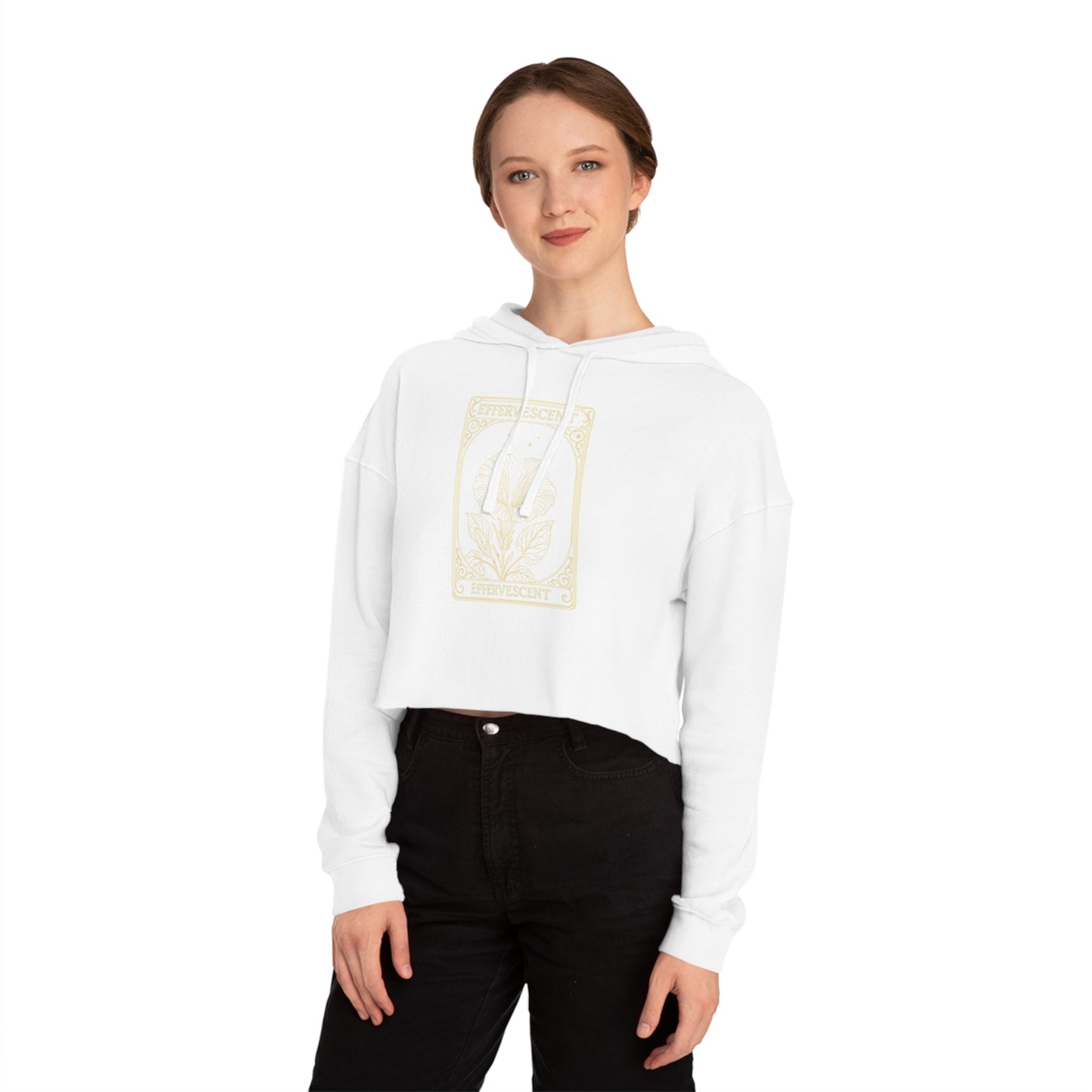 Effervescent Oracle Card Women’s Cropped Hooded Sweatshirt