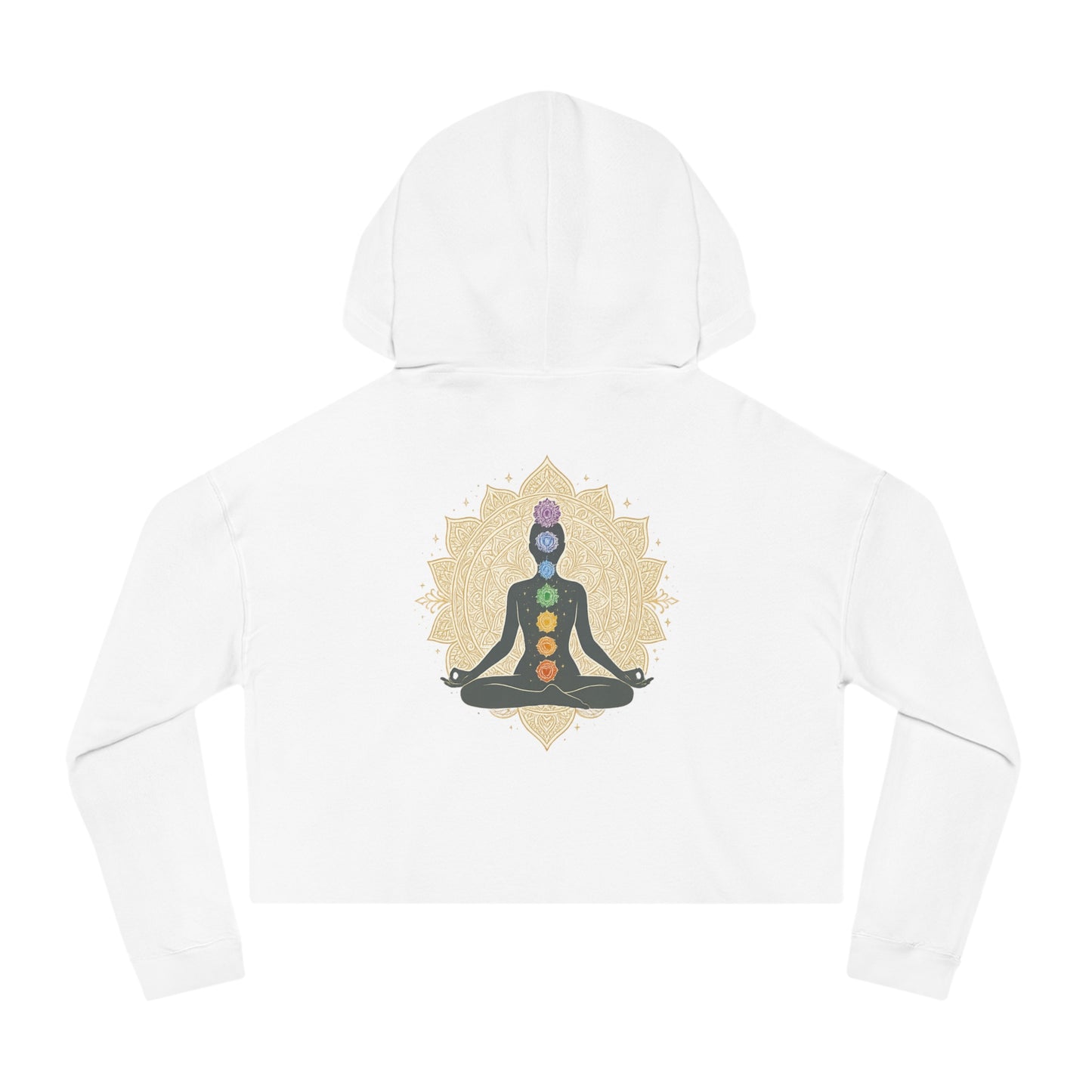 "Align Within Radiate Beyond" Chakra Women’s Cropped Hooded Sweatshirt