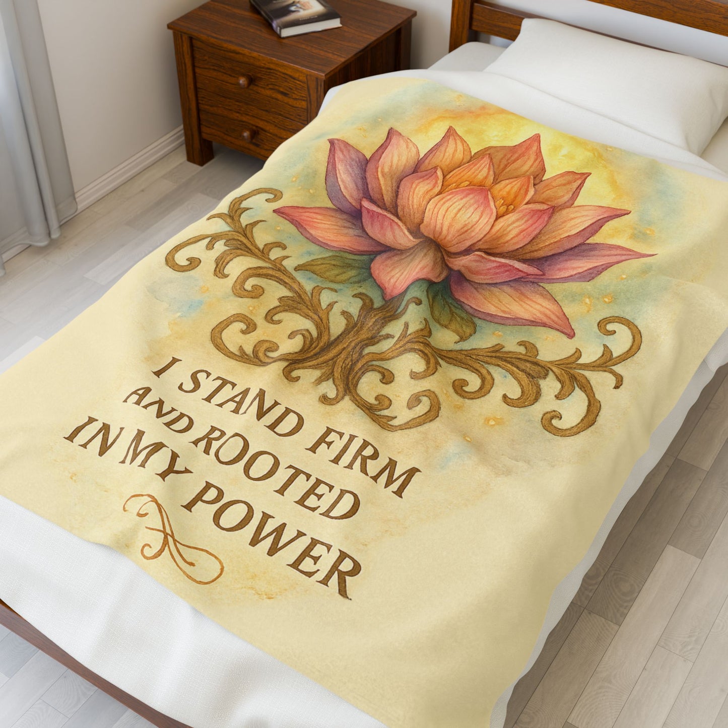 "I Stand Firm" Velveteen Plush Blanket