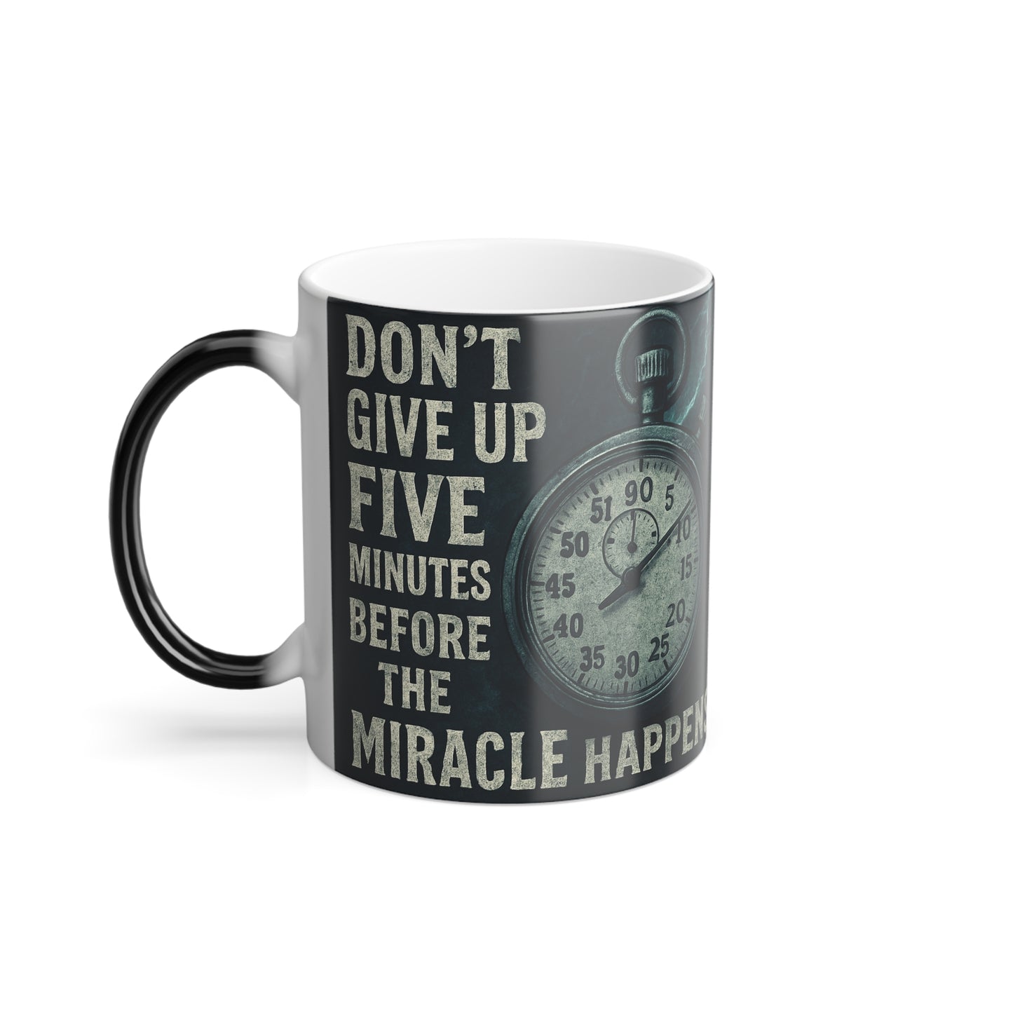 "Dont give up" Masculine Color Morphing Mug, 11oz