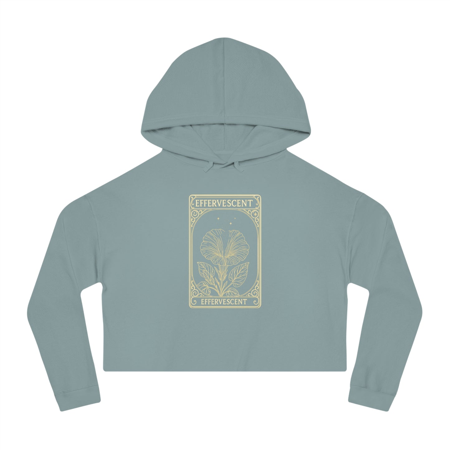 Effervescent Oracle Card Women’s Cropped Hooded Sweatshirt