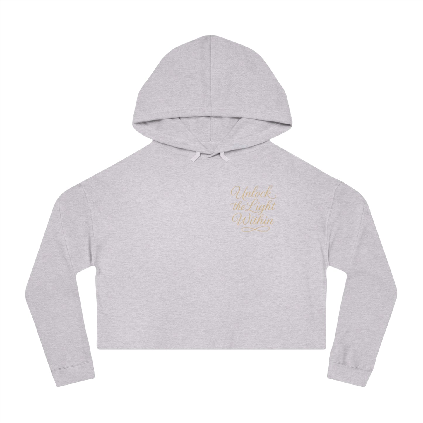 "Unlock the Light Within" Women’s Cropped Hooded Sweatshirt