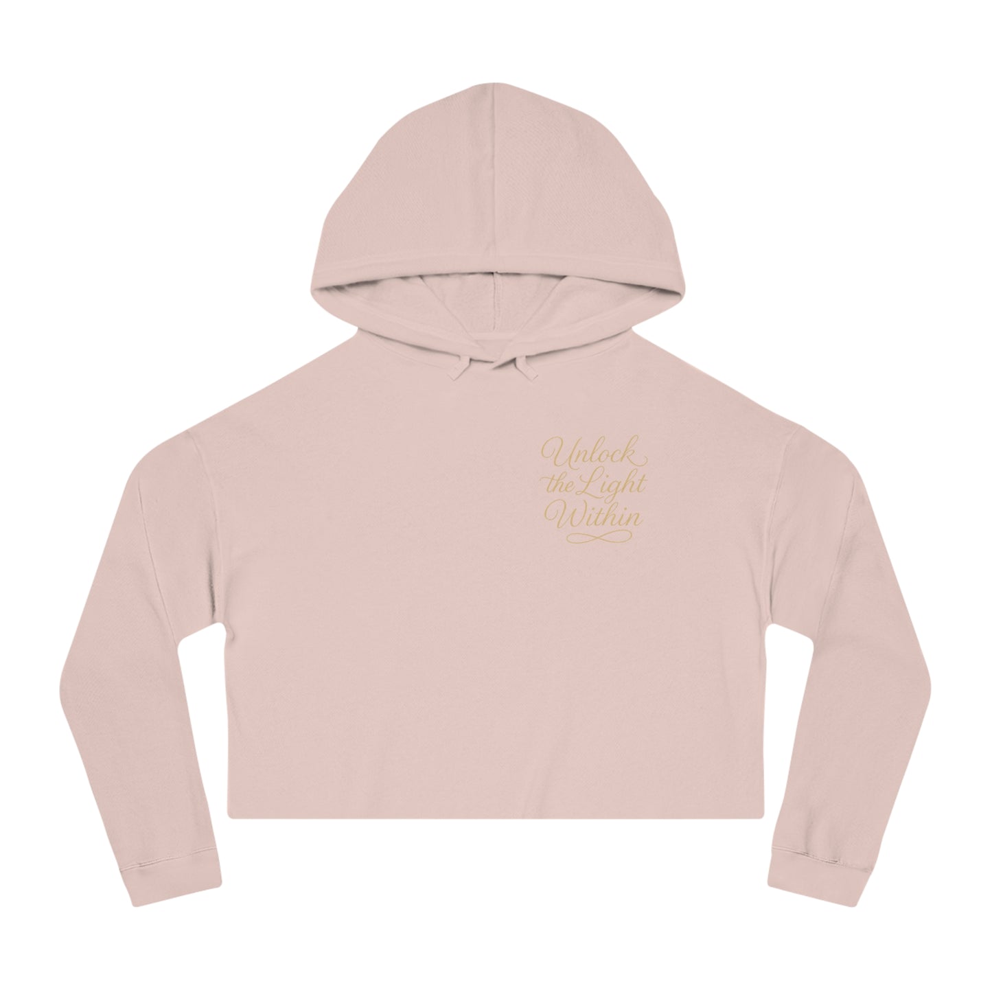 "Unlock the Light Within" Women’s Cropped Hooded Sweatshirt