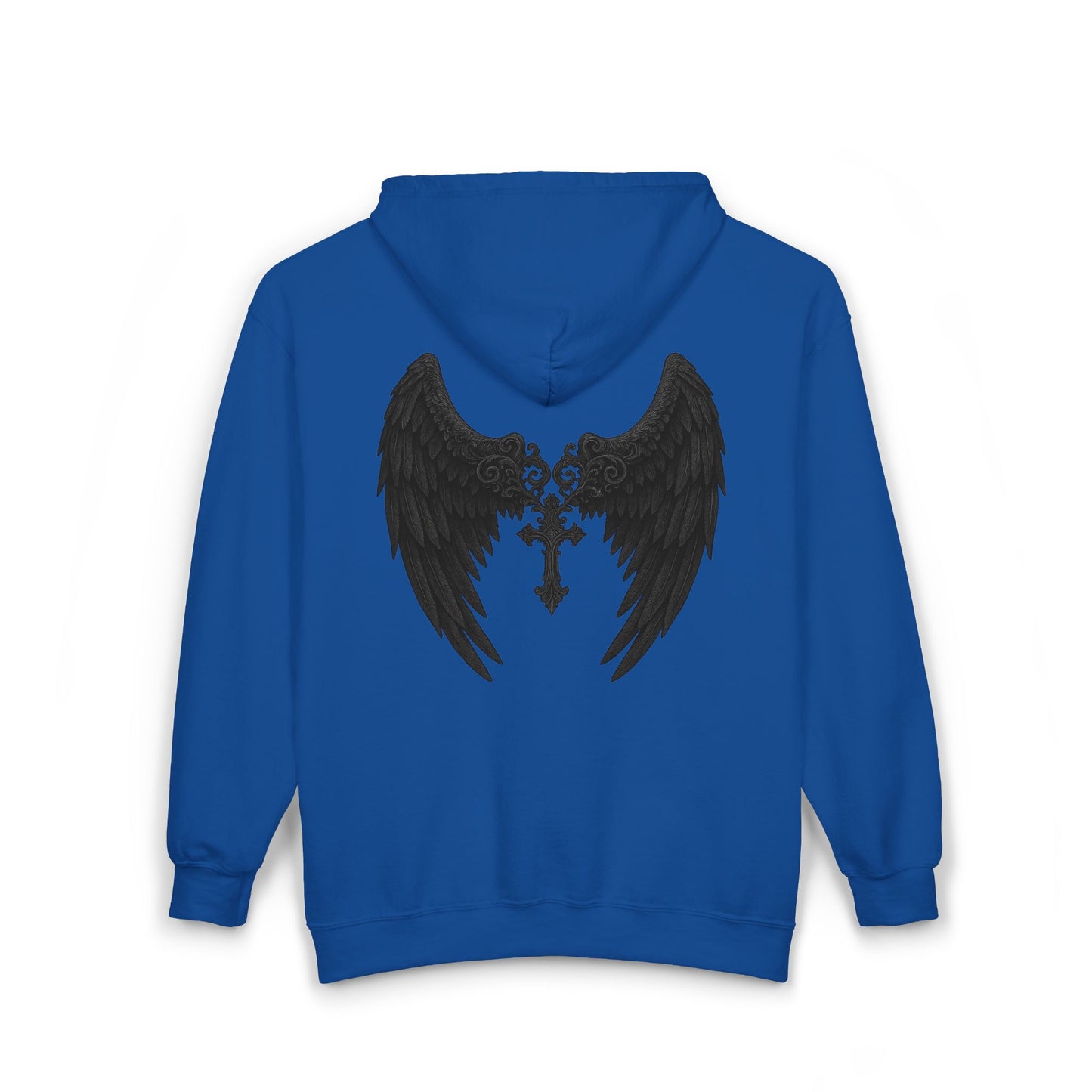 Gothic Wings Full Zip Hoodie, Unisex Heavy Blend Sweatshirt, Gift for Him/Her, Casual Wear, Gothic Style, Cozy Jacket