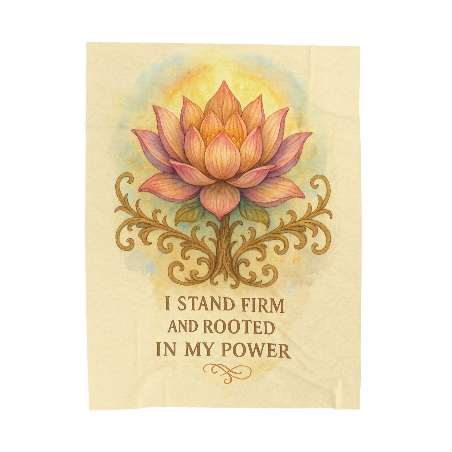 "I Stand Firm" Velveteen Plush Blanket