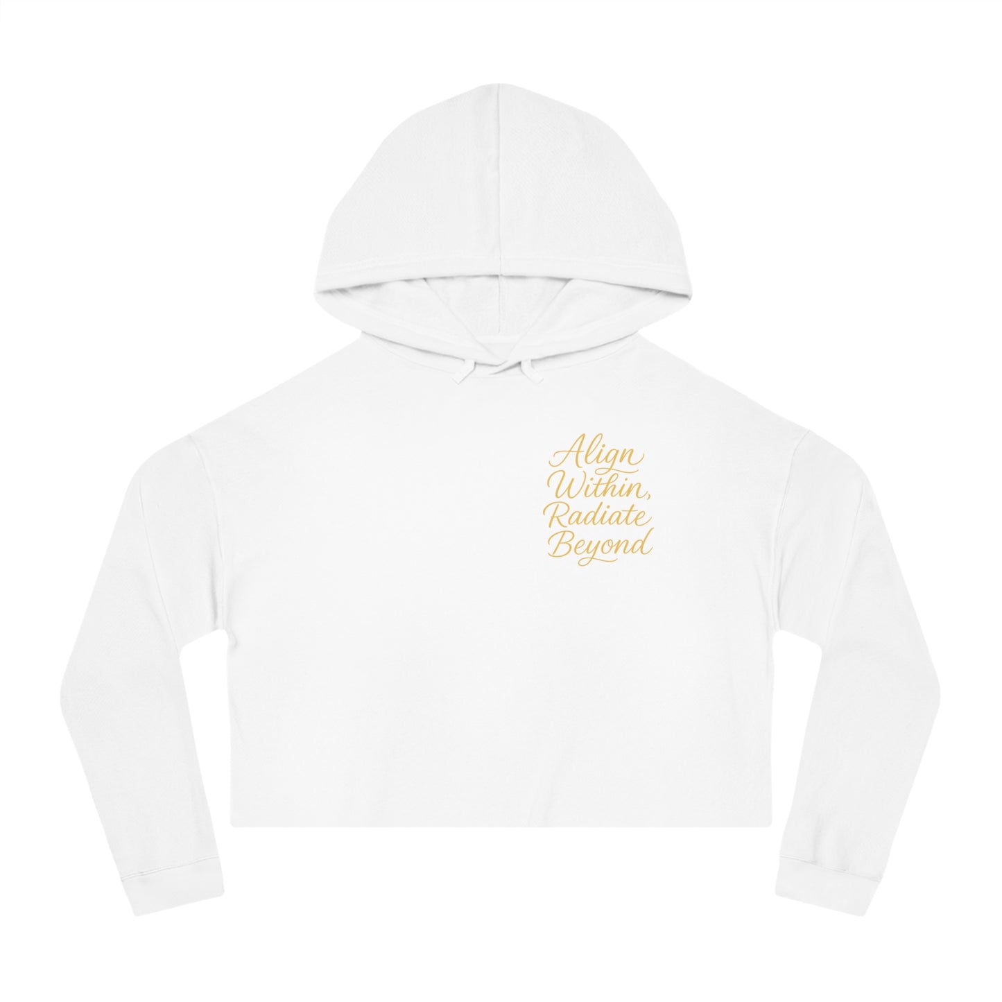 "Align Within Radiate Beyond" Chakra Women’s Cropped Hooded Sweatshirt