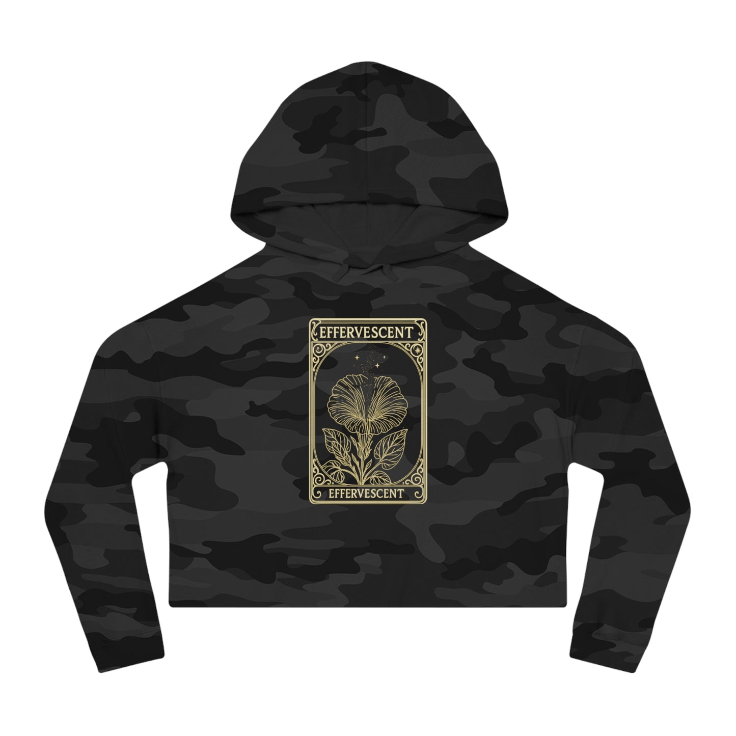 Effervescent Oracle Card Women’s Cropped Hooded Sweatshirt