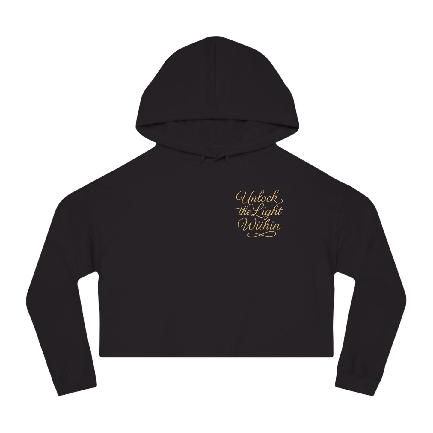 "Unlock the Light Within" Women’s Cropped Hooded Sweatshirt
