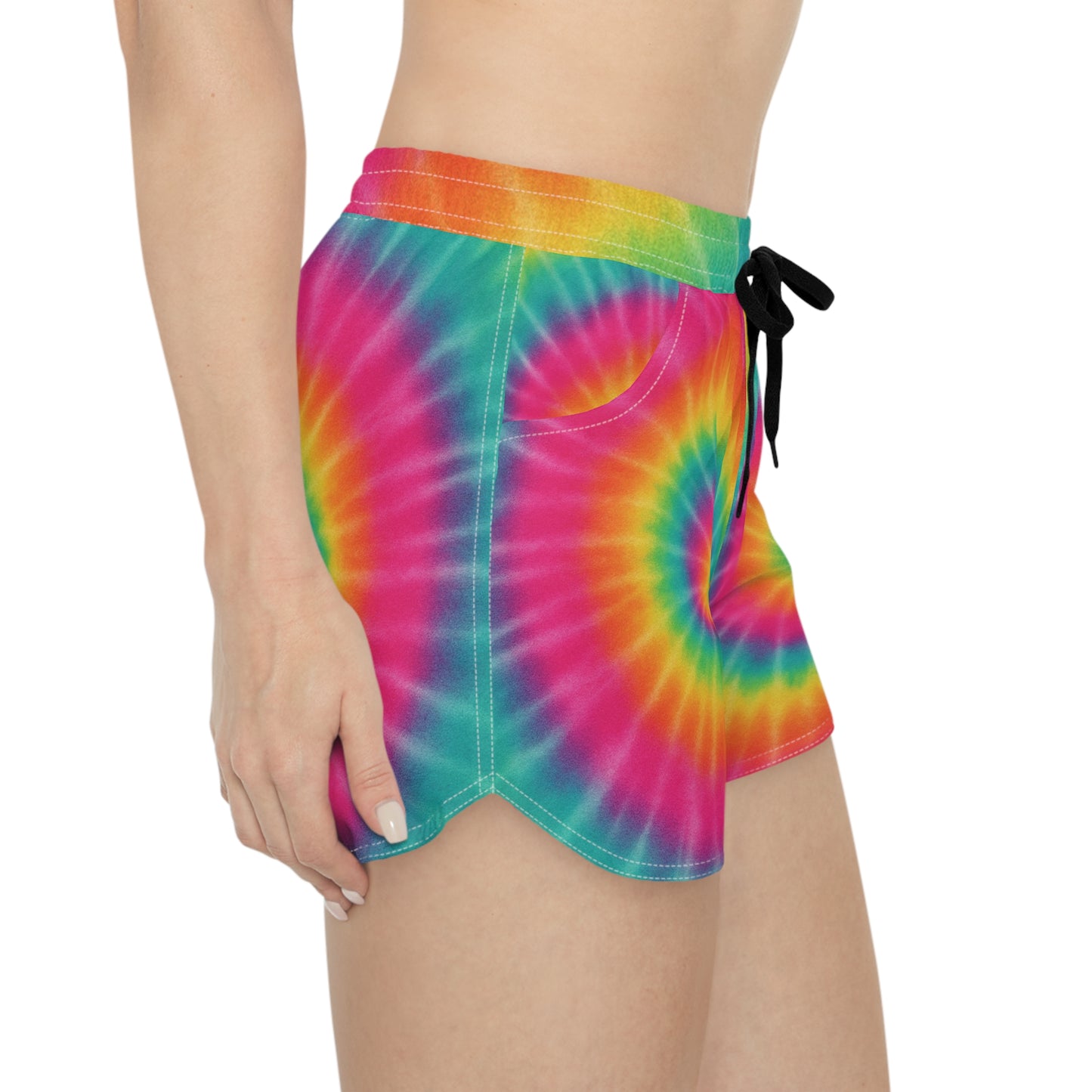 Soul Sistas and Mistas Cruise 2026 (Tie-Dye) Vibrant Tie-Dye Women’s Casual Shorts, Trendy Summer Shorts, Festival Wear, Beach Outfit, Comfortable Lounge Shorts