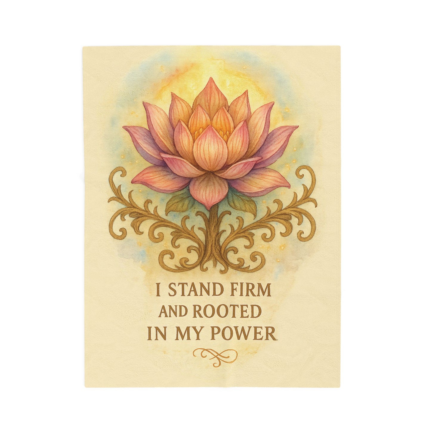 "I Stand Firm" Velveteen Plush Blanket