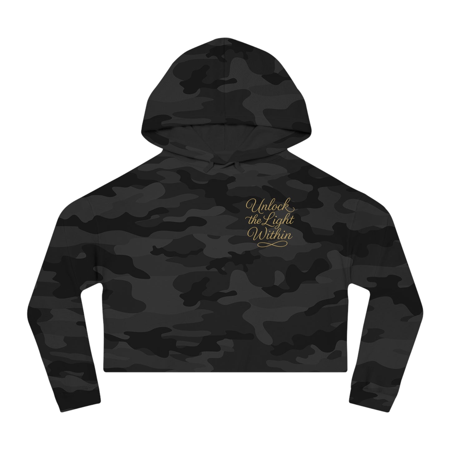 "Unlock the Light Within" Women’s Cropped Hooded Sweatshirt