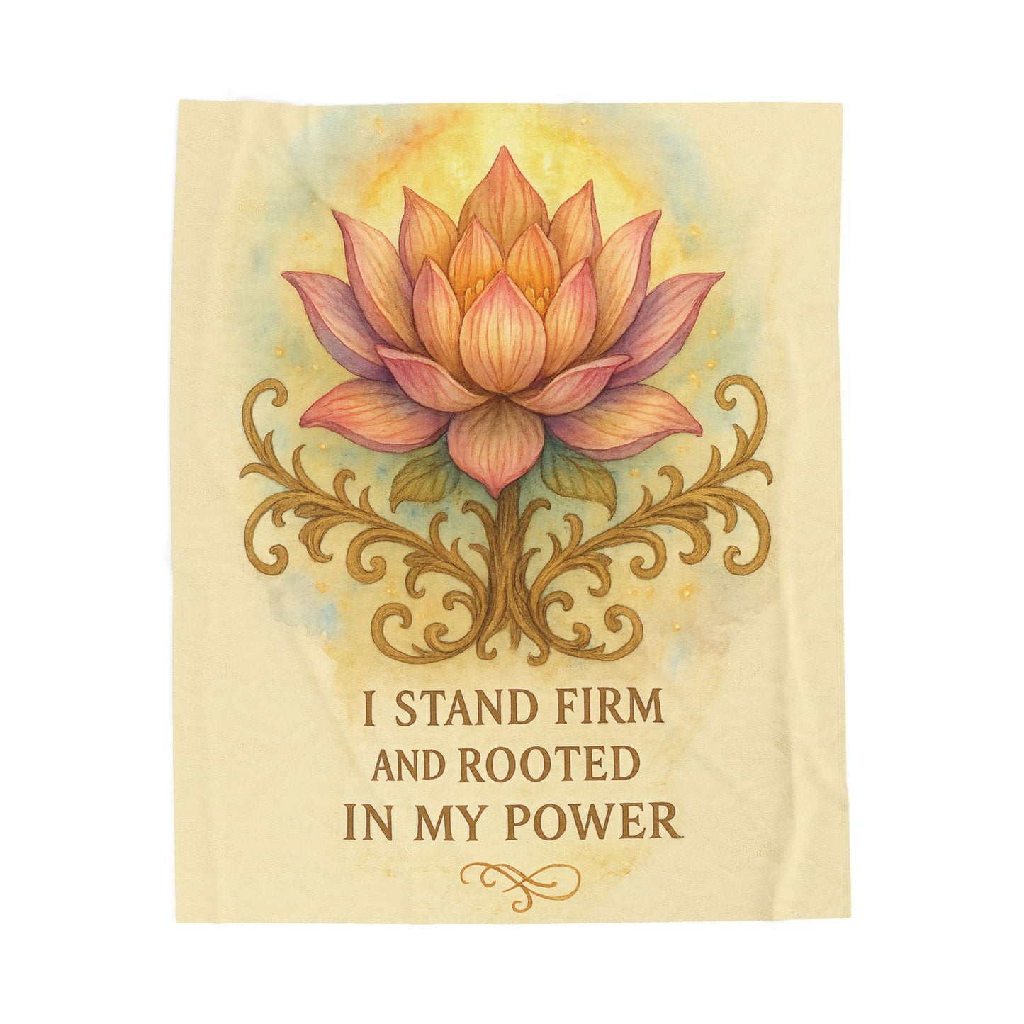 "I Stand Firm" Velveteen Plush Blanket