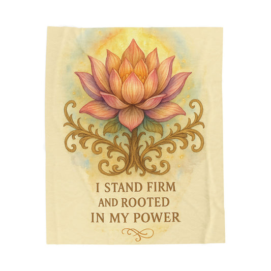 "I Stand Firm" Velveteen Plush Blanket