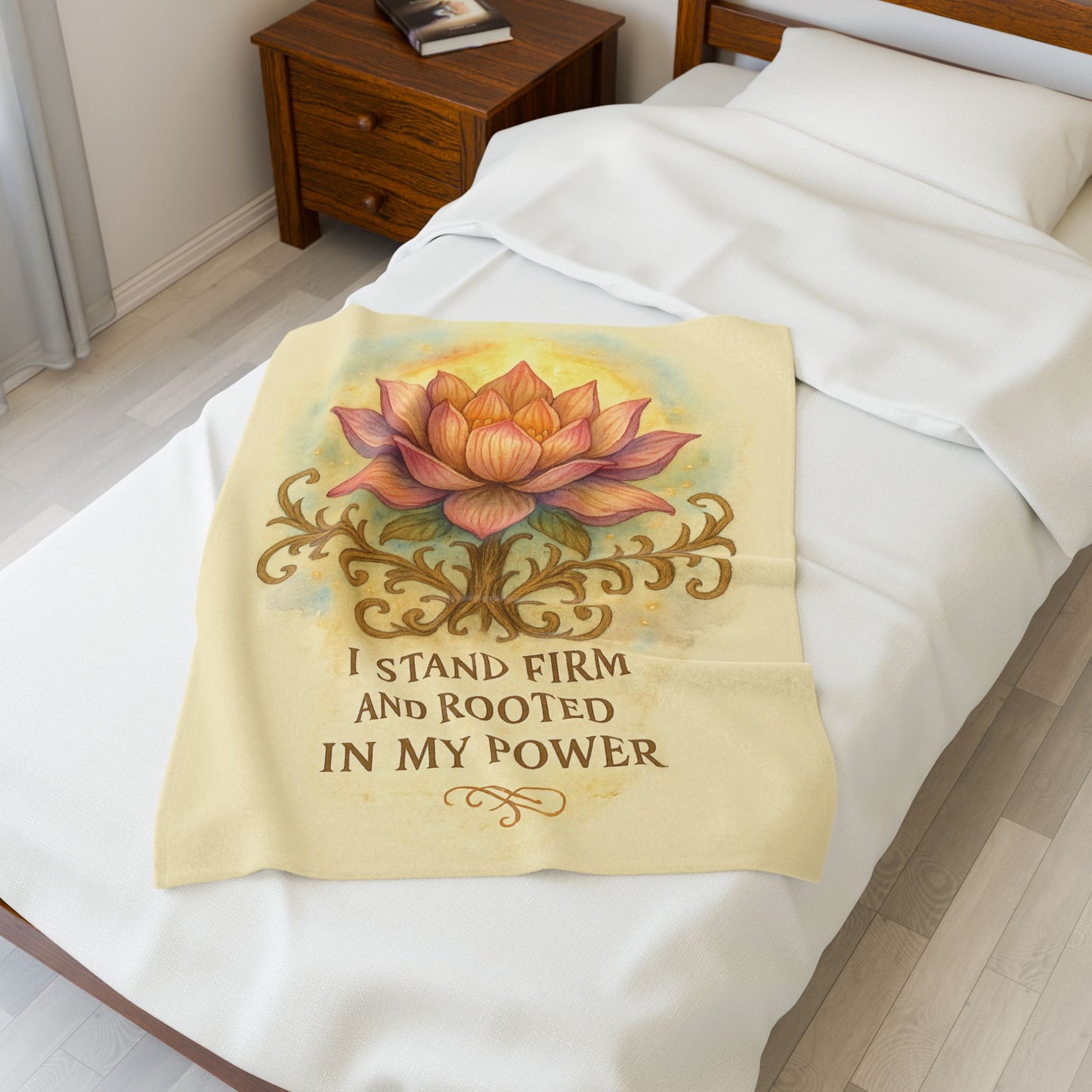 "I Stand Firm" Velveteen Plush Blanket