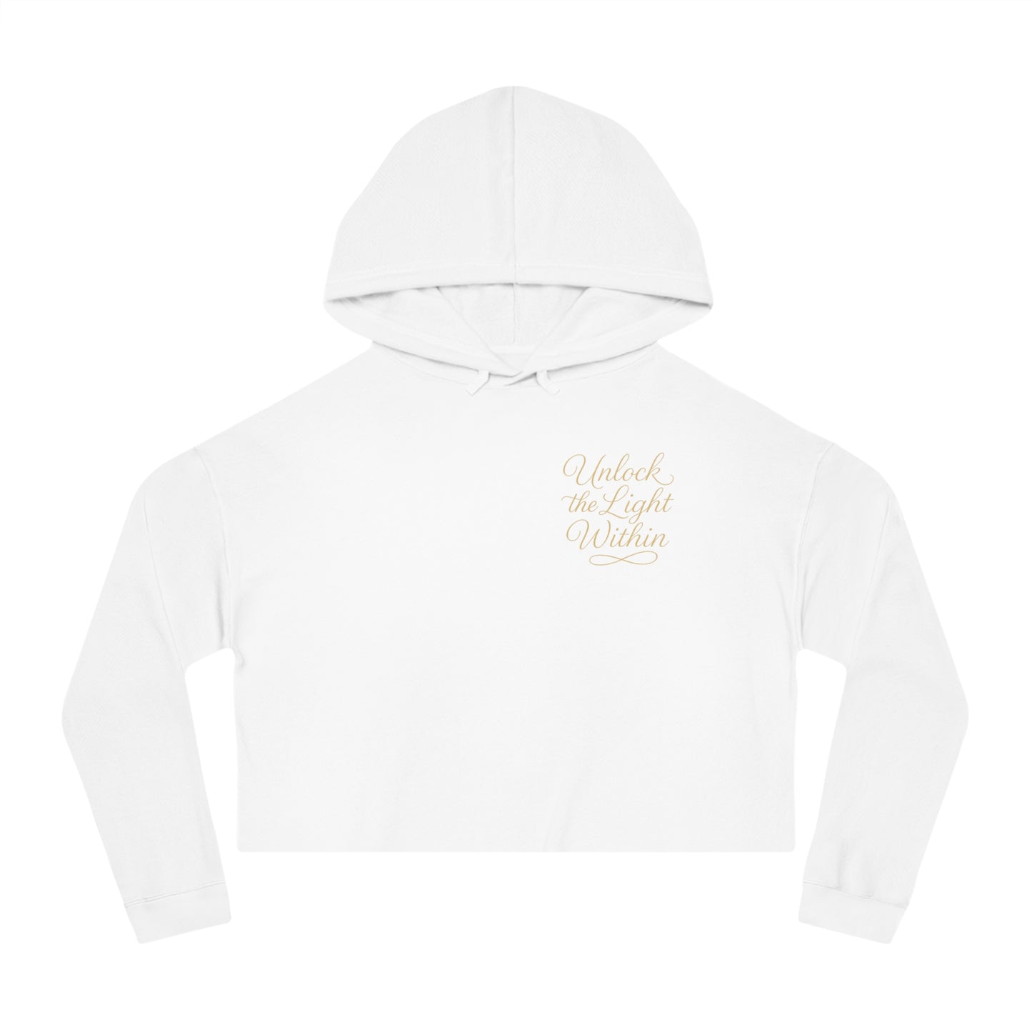 "Unlock the Light Within" Women’s Cropped Hooded Sweatshirt