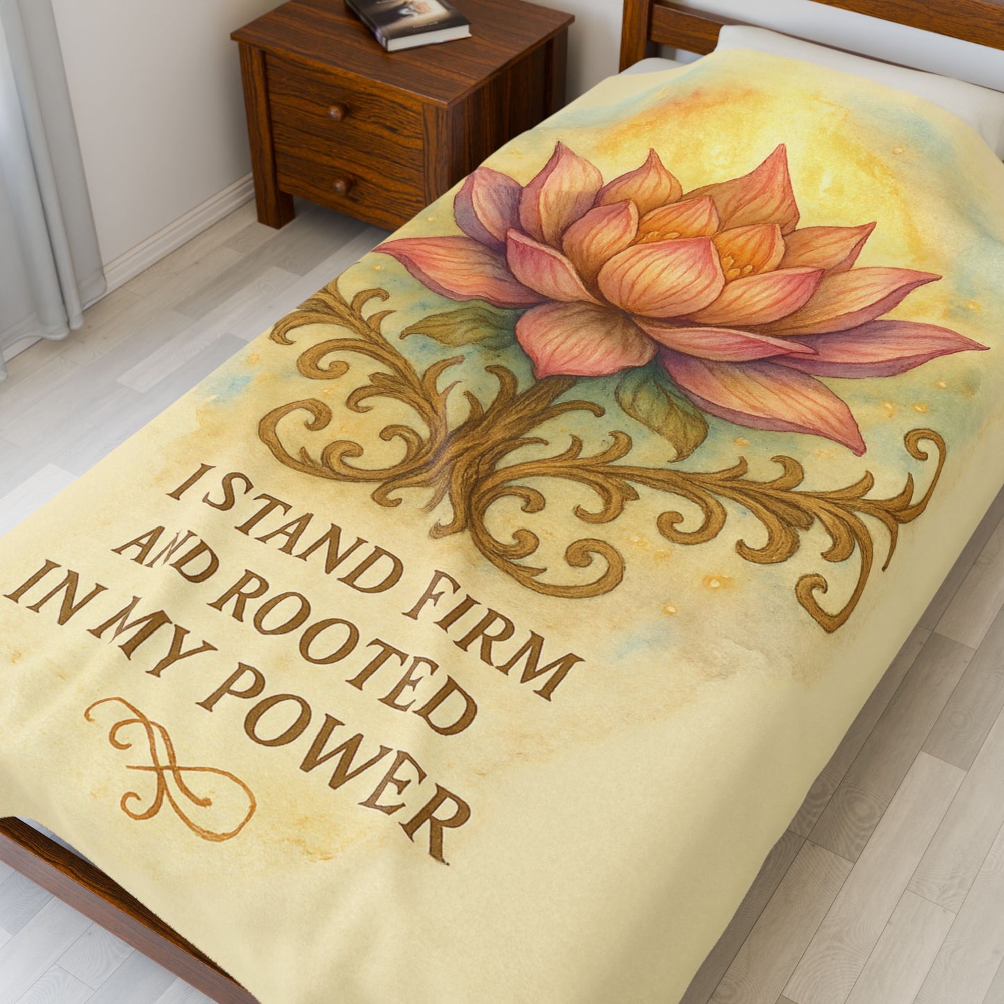 "I Stand Firm" Velveteen Plush Blanket