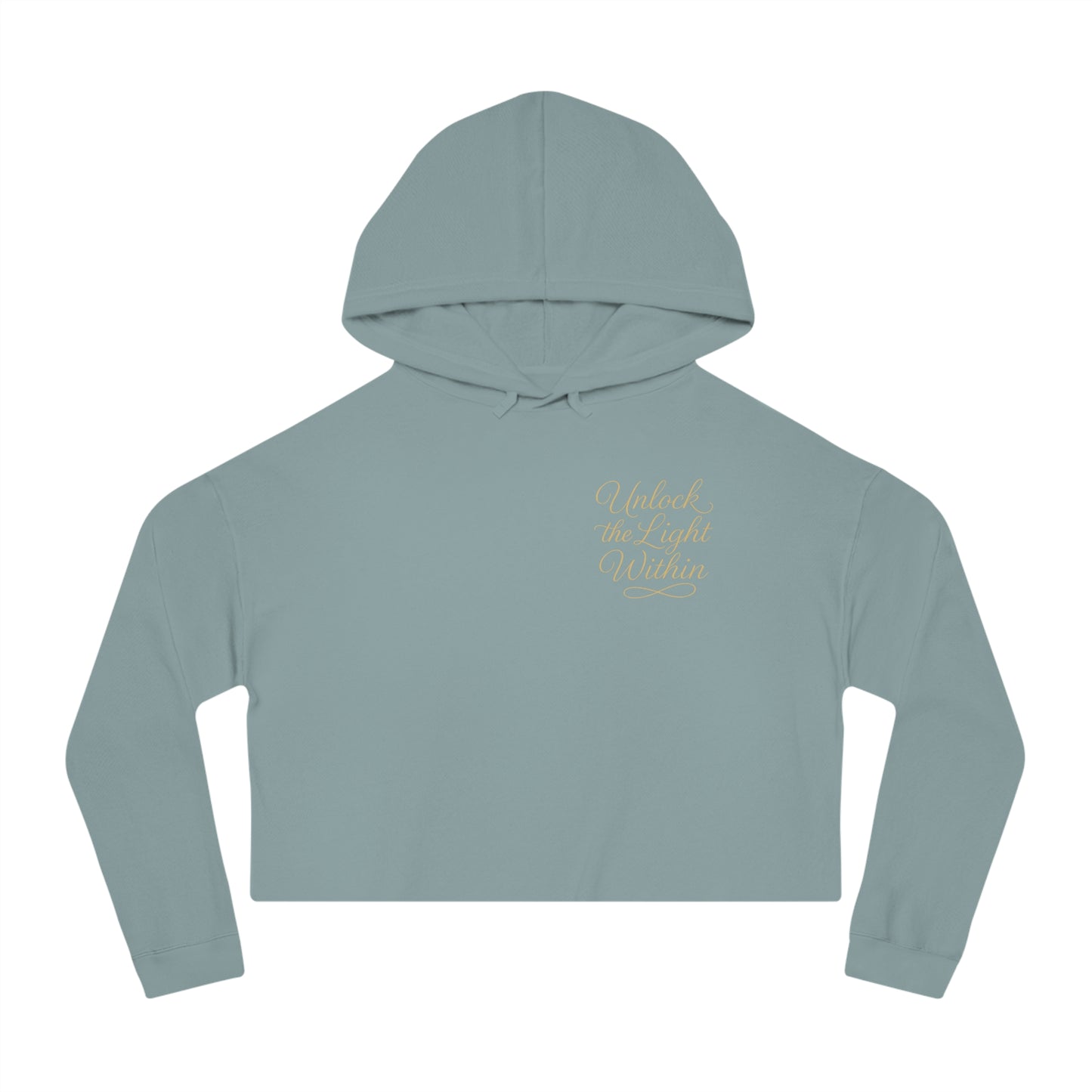 "Unlock the Light Within" Women’s Cropped Hooded Sweatshirt