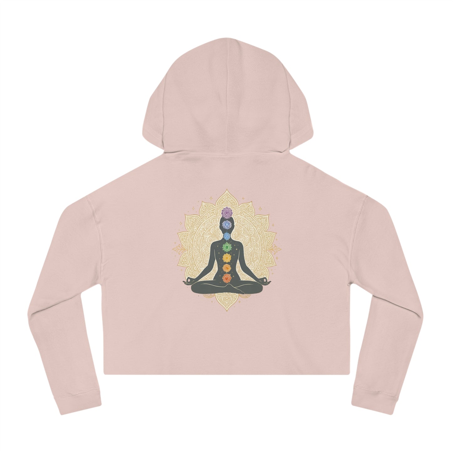"Align Within Radiate Beyond" Chakra Women’s Cropped Hooded Sweatshirt