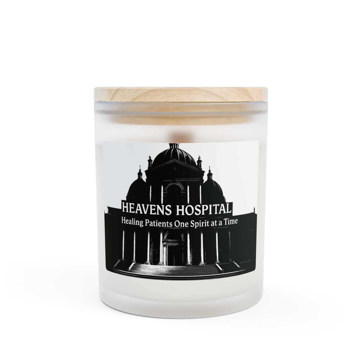 "HeavensHospital Outline" Frosted Glass Candle | Let's Get Lit and Naked | Relaxing Home Decor, Gift for Her, Birthday, Self-Care, Cozy Nights