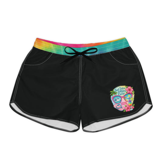 Soul Sistas and Mistas Cruise 2026 Vibrant Black Women’s Casual Shorts, Trendy Summer Shorts, Festival Wear, Beach Outfit, Comfortable Lounge Shorts