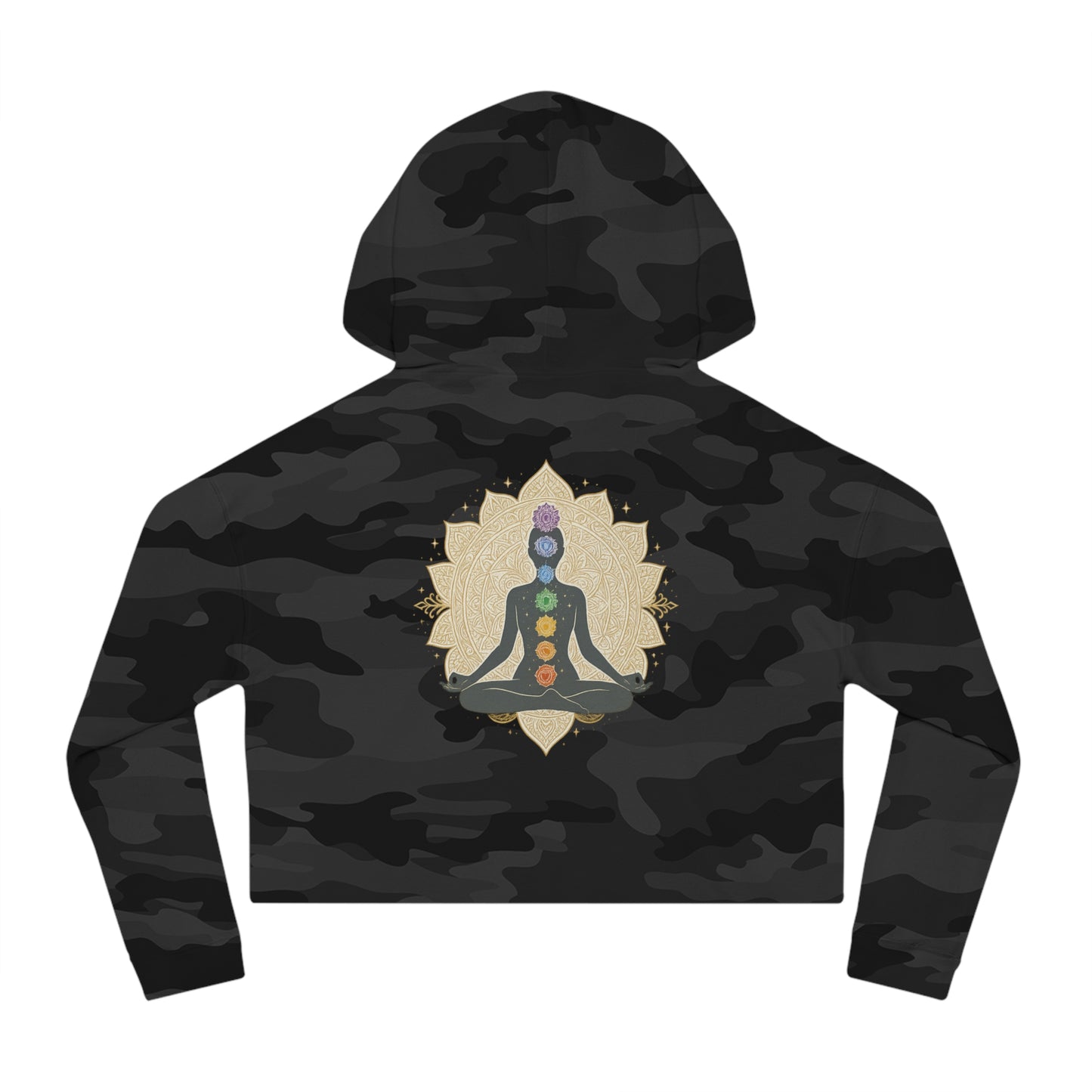 "Align Within Radiate Beyond" Chakra Women’s Cropped Hooded Sweatshirt