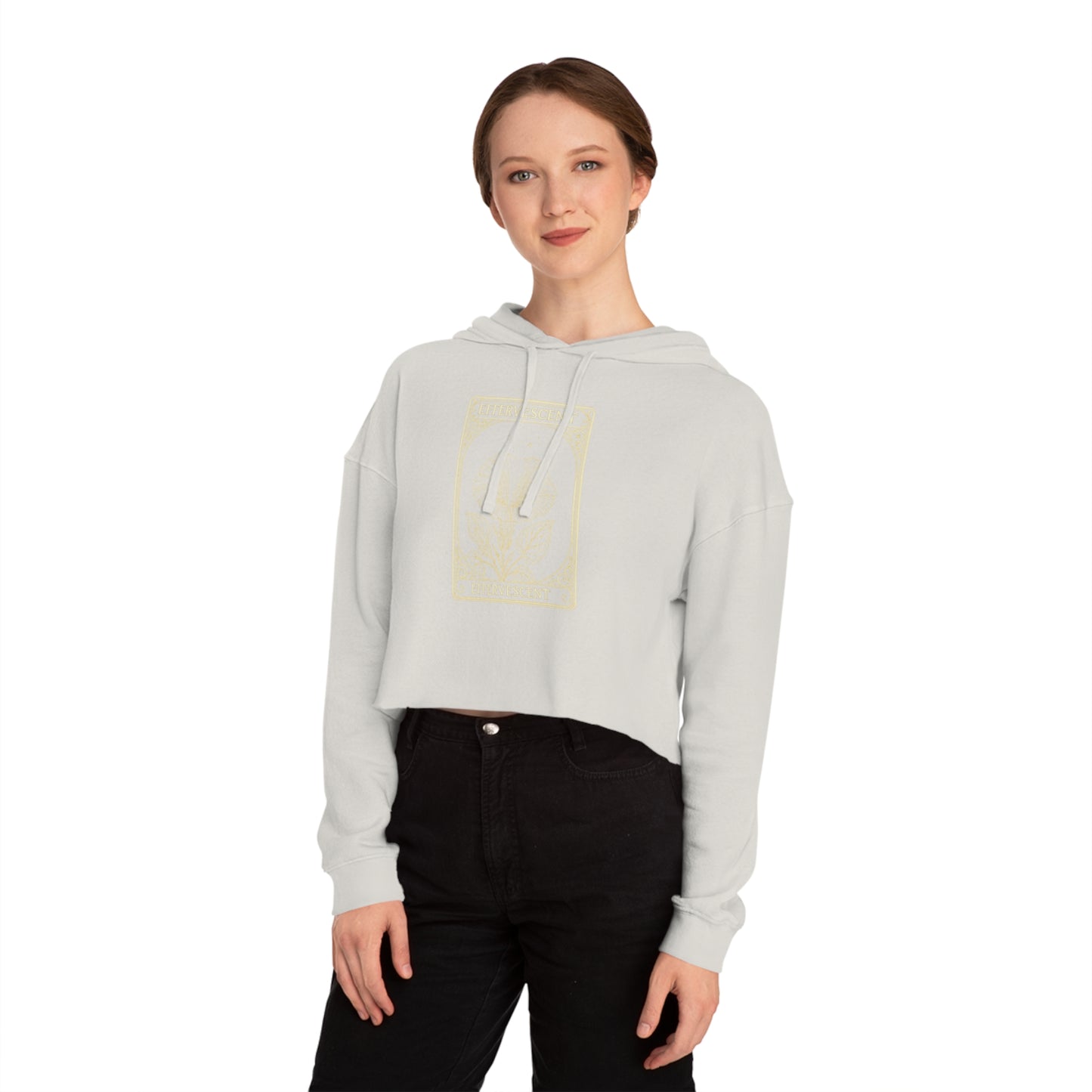 Effervescent Oracle Card Women’s Cropped Hooded Sweatshirt