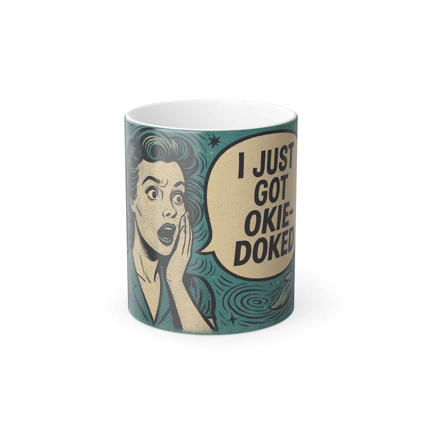 "Okie-Doked" Femanine Color Morphing Mug, 11oz