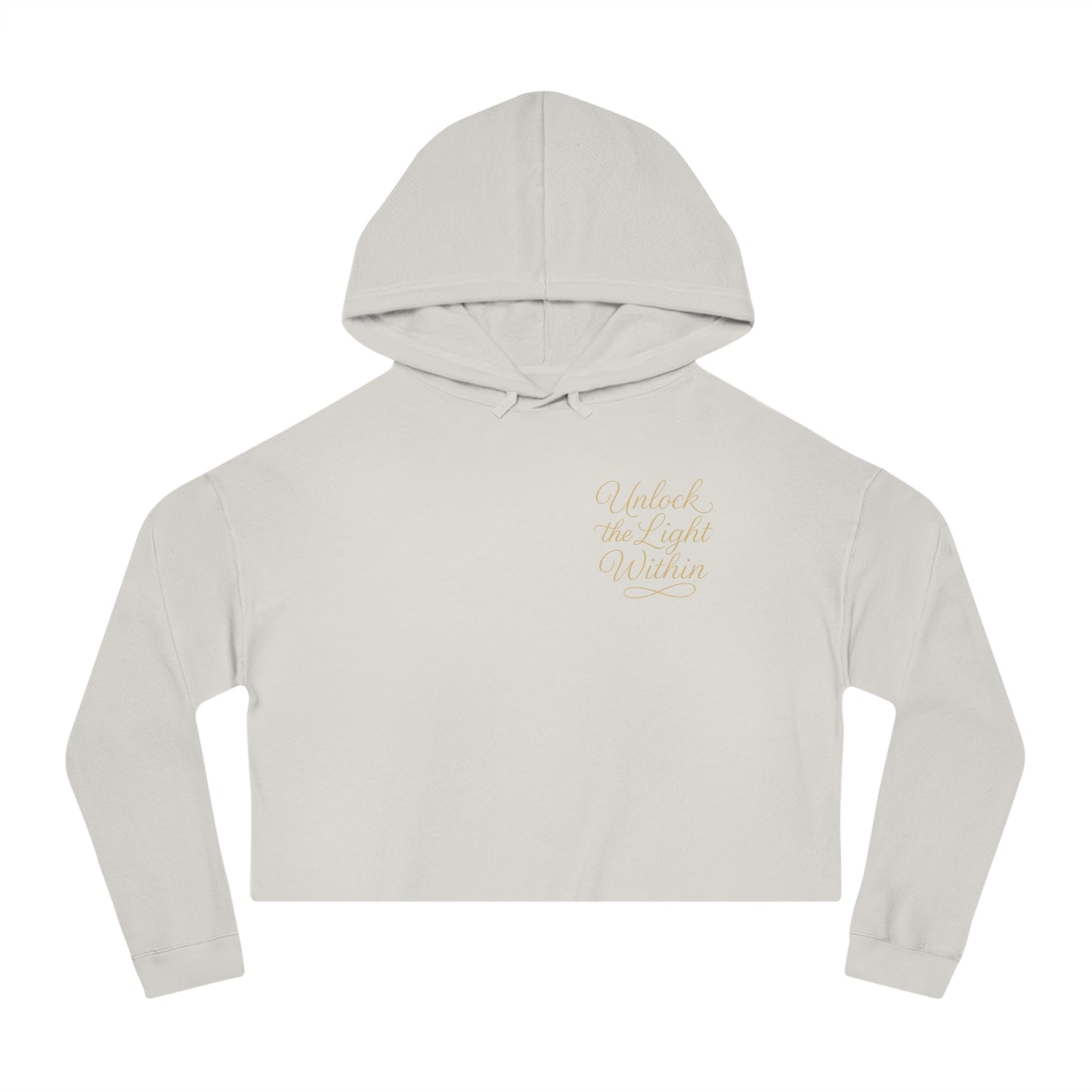 "Unlock the Light Within" Women’s Cropped Hooded Sweatshirt
