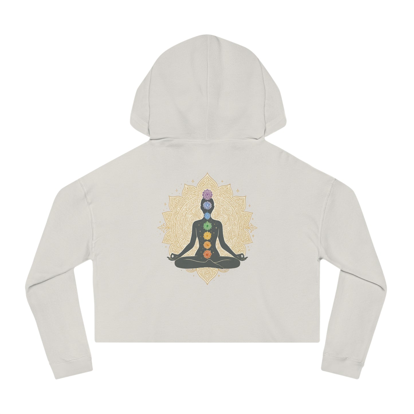 "Align Within Radiate Beyond" Chakra Women’s Cropped Hooded Sweatshirt