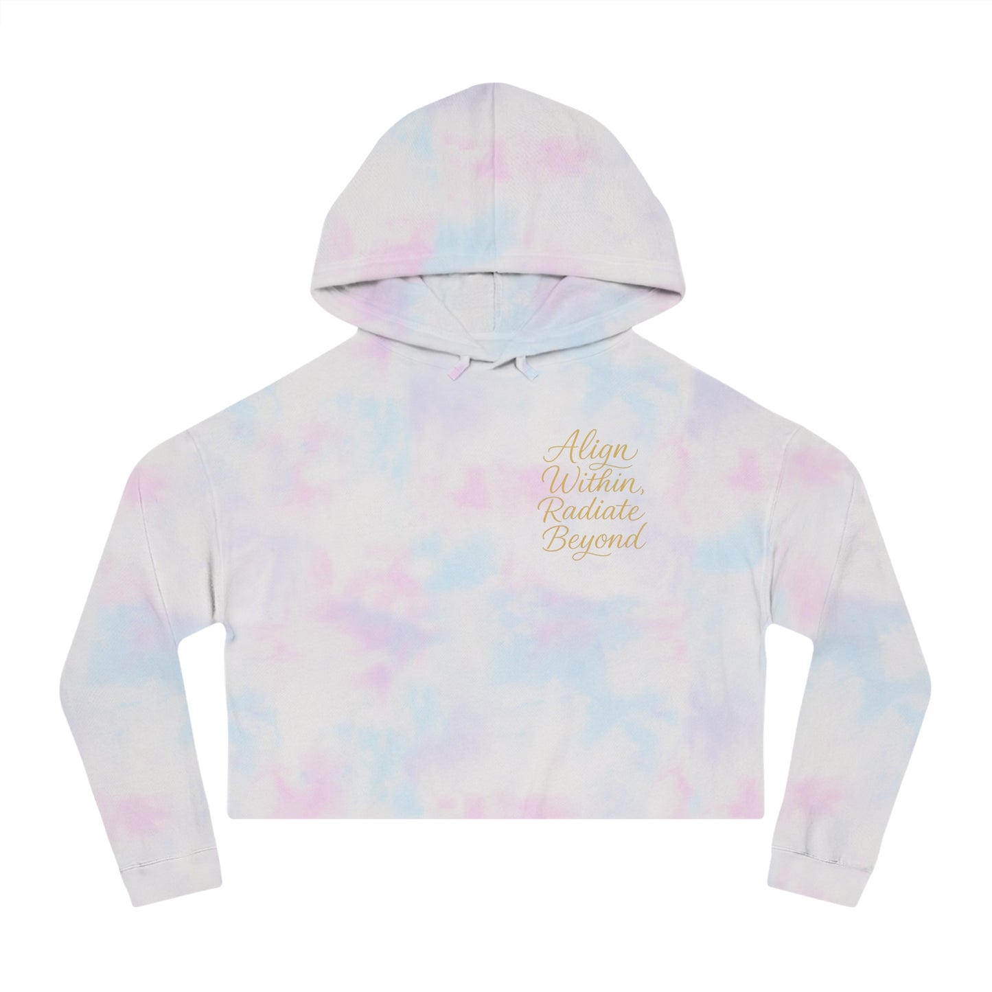 "Align Within Radiate Beyond" Chakra Women’s Cropped Hooded Sweatshirt